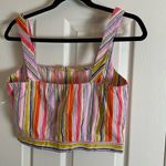 AQUA Multistripe Crop Tank Women's Top Size Medium Photo 5