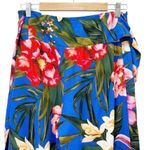 Cupcakes and Cashmere Tropical Blue Linen Crop Top Wide Leg Pant Set Size Small Photo 12