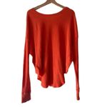 Free People  Orange Waffle Thermal Knit‎ Long Sleeve Size Medium NWOT Photo 1