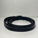 Gucci  GG Logo Floral Flower Engraved Buckle Black Leather Dress Belt Photo 6