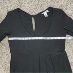 White House | Black Market Black Bubble Hem Pleated Scoop Neck Mini Dress Medium Photo 7