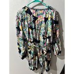 Crown & Ivy  Womens‎ 1X V-Neck Floral Print Blouse With Belt Photo 7