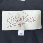 Rory Beca Women's Silk & Velvet V-Neck Leopard Print Wrap Dress Black Size M Photo 8