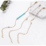 Boutique NEW Women's 3 Piece Bracelet‎ Set, Adjustable, Gold & Turquoise, Adjustable Photo 4
