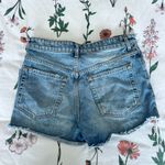 ZARA  Blue Distressed Jean Shorts Photo 2