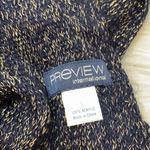 Preview International Preview Int.  Navy Blue and Gold Scarf Photo 2