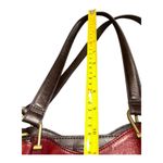TIGNANELLO Leather Deep Red/ Burgundy Handbag Tote with Two Straps Red Photo 7