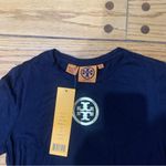 Tory Burch  Fallon Tee Long Sleeve Navy Blue Women's XS New with Tags Photo 2