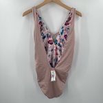 The Bikini Lab Swimsuit Size Large Reversible One Piece Floral Solid Beach NWT Photo 5