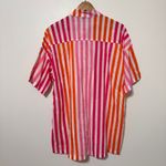 Beach Riot  Alexa Top Size Large / XL Striped Beach Cover Up Shirt Pink Photo 4