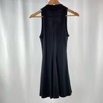 ZARA  Lapel Collared Ribbed‎ Dress in Black Size Small Photo 4