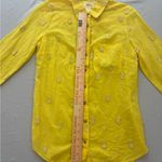 Anthropologie  Maeve Yellow Embroidered Shirt Photo 2