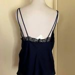 Lucy Paris Brynn Lace-Trim Camisole Tank Top Navy Blue Size Small New with tags Photo 4