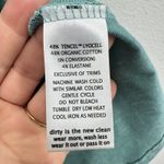 Toad & Co Teal Green Floral Print Short Sleeve Tie Waist Tencel Cotton Dress Photo 8