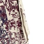 Anthropologie Margarita Saplala Silk Blouse Beige Graphic Print Oversize V-Neck Lightweight XS Photo 1