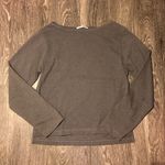 Reformation Long Sleeve Top Grey Solid Pullover Tee Small Photo 3