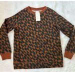 Stars Above Animal Leopard Print Soft Fleece Sweatshirt - Dark Brown Size XS Photo 5