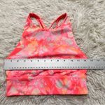 Lululemon  Energy Bra High Neck Long Line Shibori Neon Orange Size 4 Photo 4
