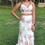 White Floral Prom Dress Size 00 Photo 0