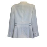 Kasper 8P Petite Cream 3 Button Silver Accent Work Office Blazer Jacket Seamed Photo 1