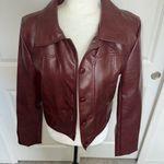 Cider Women's Burgundy Leather Jacket Photo 3