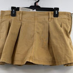 American Eagle  stretch pleated mini skort size 10 NWT Mid rise Tan Photo 0