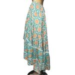 Miss June Paris Women’s Size S Blue Pink Floral Print Sequin Ruffled Byron Skirt Photo 3