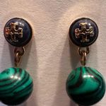 Tory Burch NEW  Gold/Blue/Green Malachite dangle earrings with Dust bag Photo 1