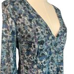 Oak & Trellis Dress NWT SZ XL Midi Oceanview Baby Doll Long Sleeve Sheer HOCO Blue Photo 3