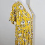 Loveappella  Yellow Floral Mini Dress with Open Tie Back NWT Size XL Photo 3