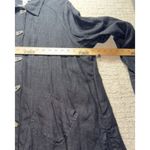 J.Jill  Linen Button Front Jacket Womens Size M Black Lagenlook Photo 3