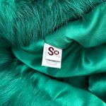 SO  Bright Green Faux Fur Hat Trapper Hat Photo 4