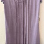 Downeast  Basics purple short sleeve pleated dress with rosette size medium Photo 5