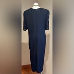 Night Studio New York Vintage Navy Blue Lace Top Gold Jewels In Front SZ 20 Photo 3