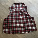 Wild Fable Red Black Plaid Sleeveless Button Flannel Top New Photo 4