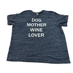 Women's Bella + Canvas Black & White "Dog Mother Wine Lover" Tee 2X Photo 0