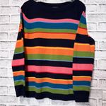 Talbots  Multicolor Striped‎ Crew Neck Sweater bright and colorful size M Photo 0