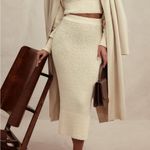 House Of CB MISHKA CREAM SOFT BOUCLE KNIT MIDI SKIRT, SIZE XS Photo 3