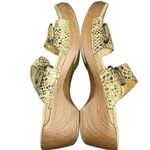 Dansko  Sophie Wedge Sandals 11-11.5 Beige Snakeskin Leather Slip On Clogs Shoes Photo 8