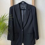 DKNY Black Wool Long Line Three Pocket Blazer Photo 6