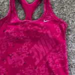 Nike  Dri-Fit Tank With Built In Bra Sz M Pink Logo Photo 1