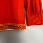 Vintage 2 Piece 60s 70s Retro Orange Tunic & Pants Set Medium Photo 6