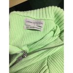 Urban Outfitters Lime Green Ribbed Quarter Zip Cropped Sweater Top M Photo 2