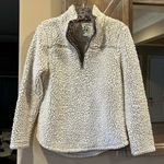 The Comfy Sherpa Pullover Zip Neck Oatmeal Cream Womens Small Sweatshirt Sweater Photo 0