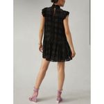 Anthropologie NEW ‎ Corey Lynn Calter Mini Dress Holiday Plaid Black Ruffle Sz XS Photo 1