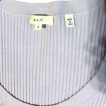 ALC Frank A.L.C. Brendan Stretchy Long Sleeve Ribbed Shirt Lilac Purple Size Small Spring Photo 3