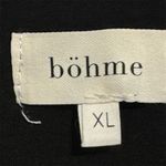 Bohme  Black Velvet Top XL Draped Cowl Square Neck Long Sleeve Dark Romance Photo 6