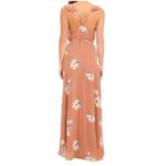Lulus All Mine Rusty Rose Floral Wrap Dress High Low Ruffle Chiffon Tie Waist M Pink Size M Photo 7