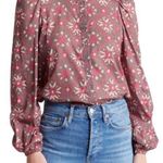 Current/Elliott The Settler Floral Cotton Blouse - size XS Photo 0