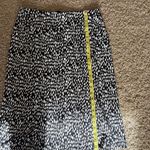 Ann Taylor A-Line Skirt Size 6 Black White Abstract Design Career Silky B8 Photo 7